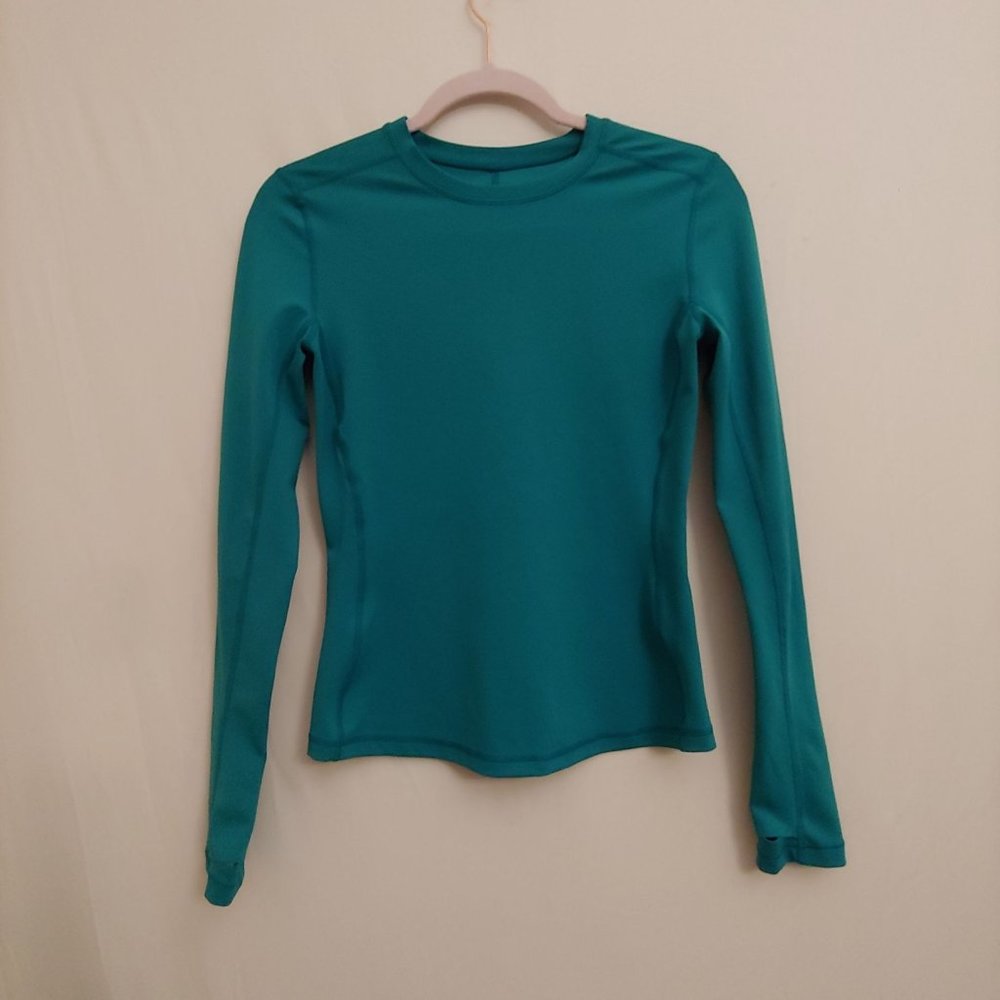 Carbon 38 teal long sleeve athletic top XS